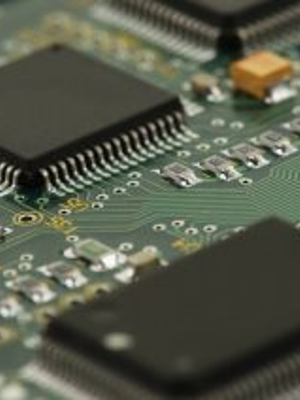 A close-up picture of a circuit board