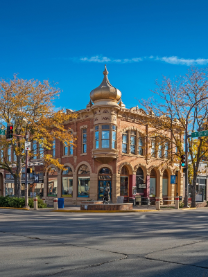 Picture of a main street corner